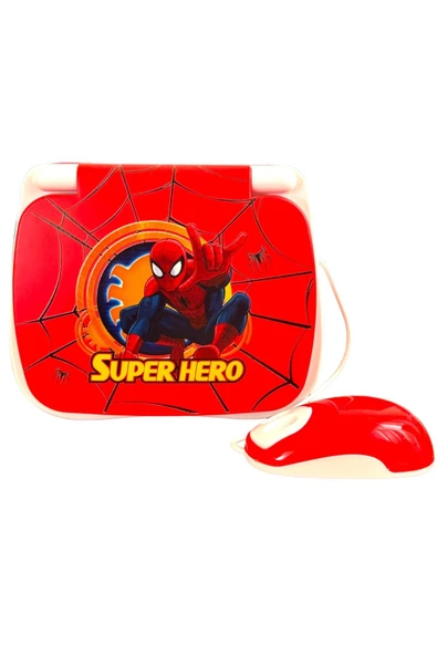 Oyuncak Laptop Spiderman Örümcek Bilgisayar Türkçe-İngilizce 100 Fonksiyonlu Eğitici Oyuncak ürün görseli 1