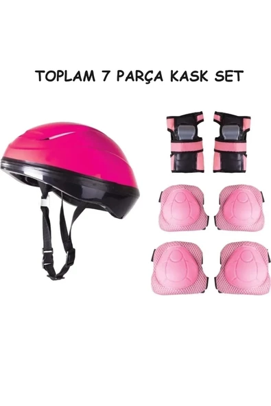 Bisiklet Scooter Kaykay İçin Kask Dizlik Dirseklik Koruyucu Set TAM 7 Parça ürün görseli 1