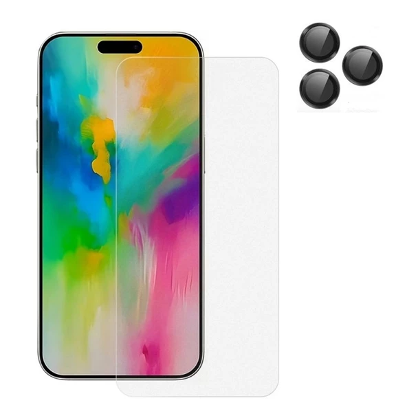 Gpack Apple iPhone 16 Pro Max Ekran Koruyucu  Kamera Lens Koruyucu LMS ürün görseli 1