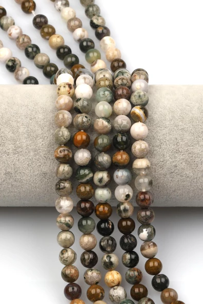 Ocean Jasper  (A Kalite ) Doğaltaş Dizi 8 mm Küre Kesim ürün görseli 1
