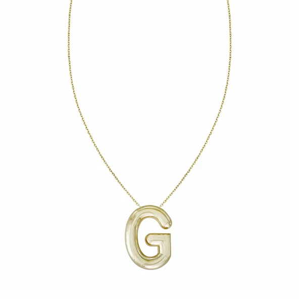 Altın G Harf Kolye T073041 ürün görseli 1