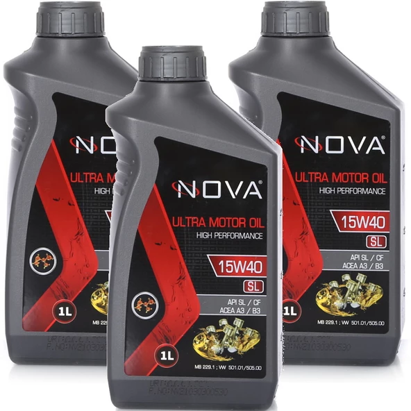 Nova 15W-40 Sl Motor Yağı 3 x 1 Litre ürün görseli 1