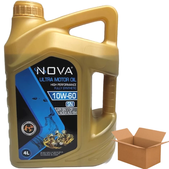 Nova 10W-60 Tam Sentetik Motor Yağı 2 x 4 Litre ürün görseli 1