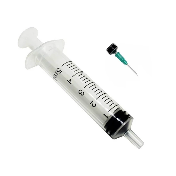 AYSET - 5 ML 3 PARÇA YEŞİL KISA İĞNELİ ENJEKTÖR 21G X 16 MM (100 ADET) ürün görseli 1