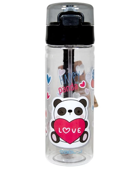 Xoxo Pipetli Siyah Plastik Matara 500 Ml K7592 ürün görseli 1
