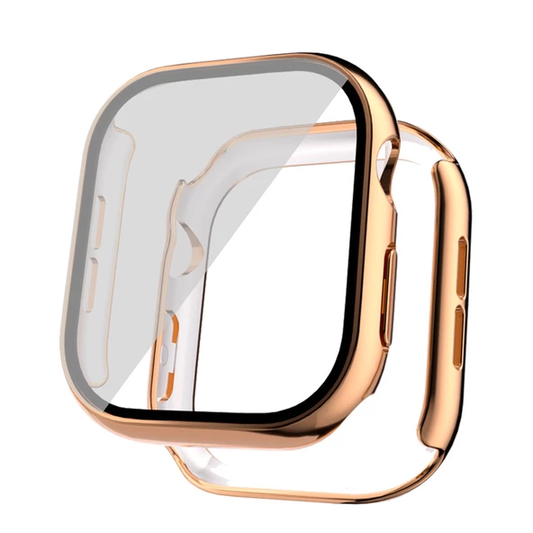Apple Watch 10 42mm Sert PC Kasa Electroplatink Çerçeveli Ekran Koruyucu Zore Watch Gard 36 ürün görseli 1