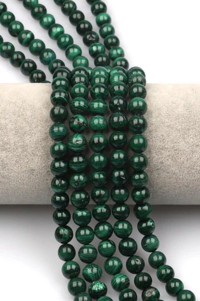 Malakit ( AB Kalite ) Doğaltaş Dizi 8 mm Küre Kesim ürün görseli 1