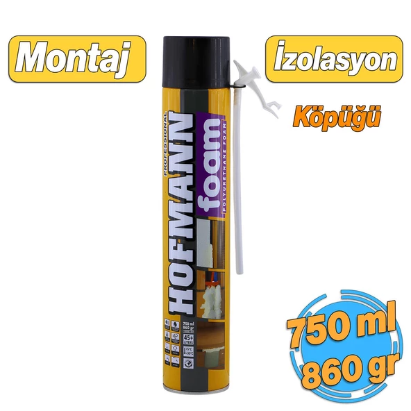 Montaj Köpüğü Pipetli Profesyonel Dolgu İzolasyon Poliüretan Köpük Kapı Pencere Duvar Yalıtım 750 ml ürün görseli 1