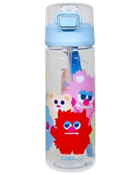 Xoxo Pipetli Mavi Plastik Matara 500 Ml K7592 ürün görseli 1