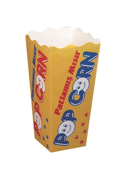 Küçük Karton PopCorn / Mısır Kutusu 50 Adet - Resim 2