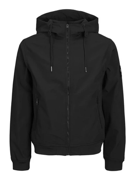 JJEBASIC SOFTSHELL HOOD NOOS Black Black M ürün görseli 1