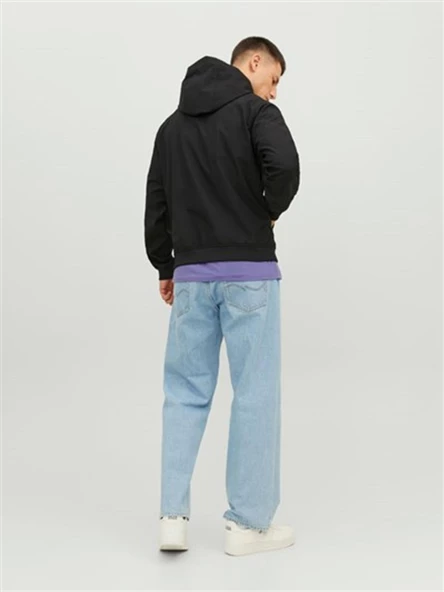 JJEBASIC SOFTSHELL HOOD NOOS Black Black M - Resim 5
