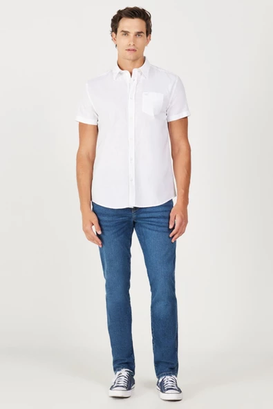 SS Kısa Kollu Gömlek White White XL - Resim 4