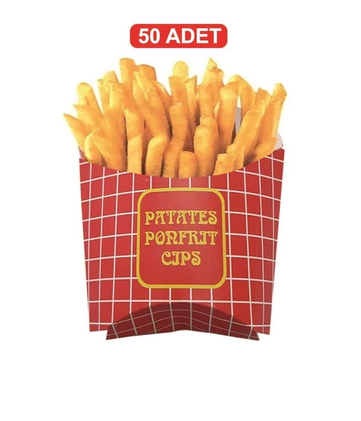 Karton Cips Patates Kutusu 50 Adet ürün görseli 1