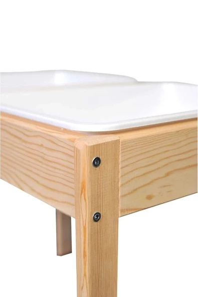Galery Wood Montessori Doğal Ahşap Duyu Aktivite Kum Ve Su Masası-duyusal Oyun Ve Gelişim Iç Mekan Aktivite Masa - Resim 7