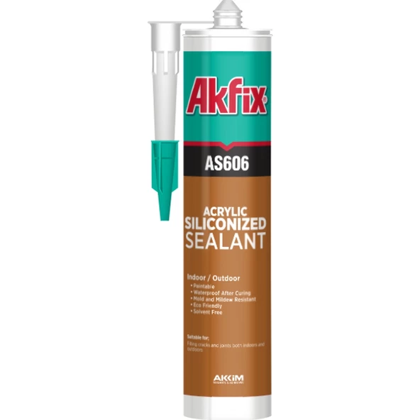 AKFİX SA606 SİLİKONİZE MASTİK 310 ML BEYAZ ürün görseli 1