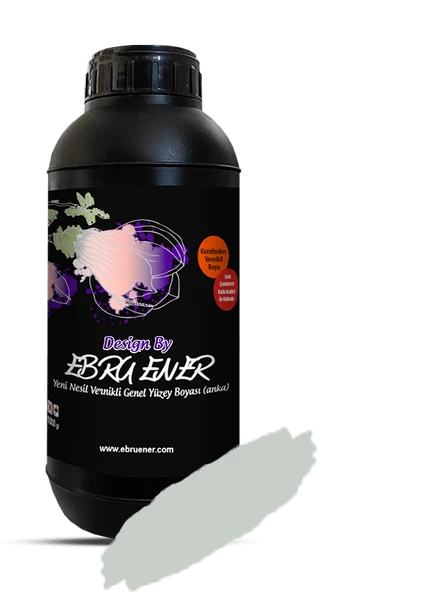 Ebru Ener Anka Vernikli Genel Yüzey Boyası Gri Yeşil 1000 gr. ürün görseli 1