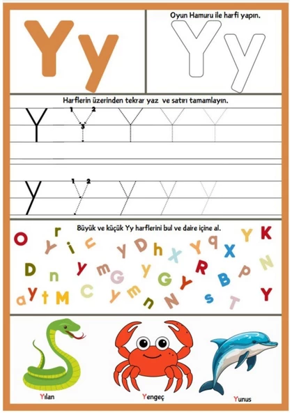 Oyun Hamuruyla Alfabe YAZ-SİL Kitabı - Resim 4