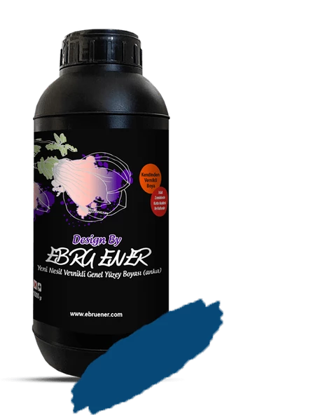 Ebru Ener Anka Vernikli Genel Yüzey Boyası Ebru Mavi 1000 gr. ürün görseli 1