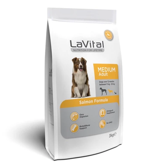 Lavıtal Dog Medium Adult Salmon Köpek Maması 3 Kg ürün görseli 1
