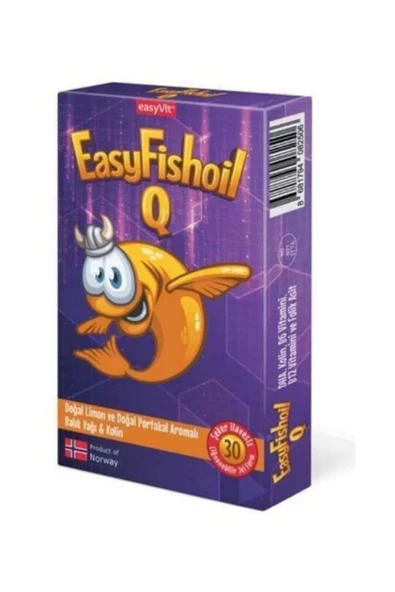 EasyFishoil Q 30 Çiğneme Tableti ürün görseli 1