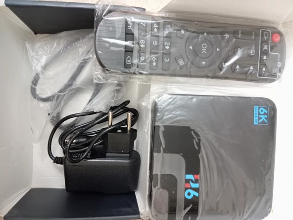 H6 model Allwinner CPU ile 4/32gb 6K android Tvbox - Resim 2