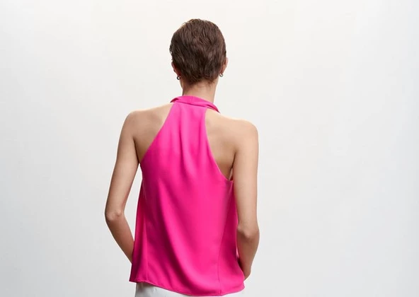 Mango Drape yaka bluz - Resim 2