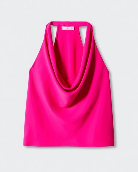 Mango Drape yaka bluz - Resim 3