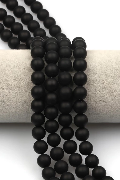 Mat Oniks Doğaltaş Dizi 10 mm Küre Kesim ürün görseli 1