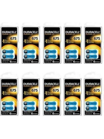 Duracell Duracell 675 Numaralı Kulaklık Pili 6 X 10 Paket (60 Adet) Pil ürün görseli 1