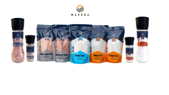 Mavera 9'lu karma paket (himalaya tuzu, kaya tuzu, deniz tuzu) ürün görseli 1