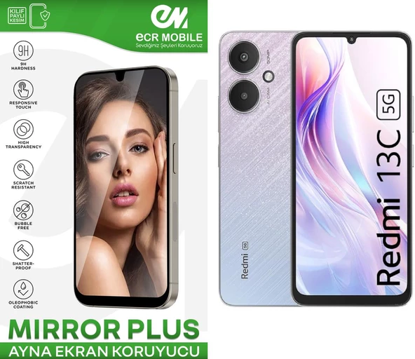 Redmi 13C Esnek Ayna(Mirror) 9H Nano Ekran Koruyucu ürün görseli 1