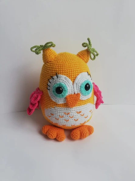Baykuş Uyku Arkadaşı Amigurumi Organik Oyuncak ürün görseli 1