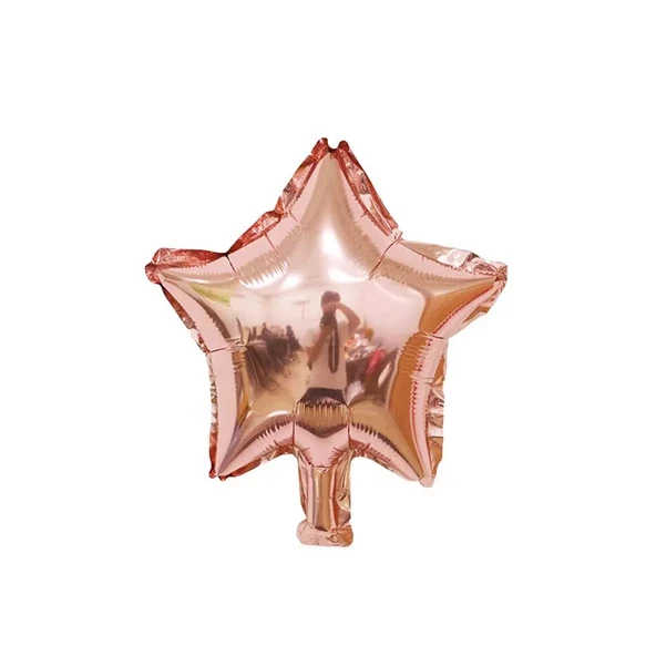 10 İnç Mini Yıldız Folyo Balon Rose Gold 5 Adet ürün görseli 1