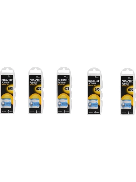 Duracell Activair 675 Kulaklık Pili 6 Adet Blister 5 Paket 30 Adet Pil ürün görseli 1