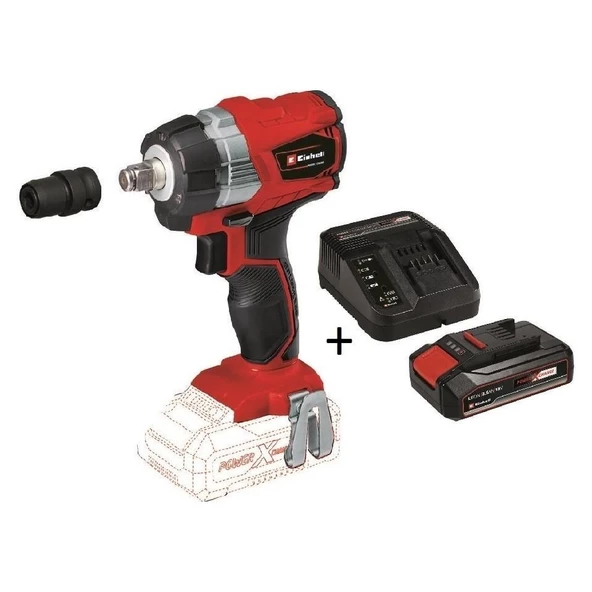 Einhell Tp-Cw 18 Li Bl Akülü Şarjlı Somun Sıkma Kömürsüz + 2.5 Ah Starter Kit ürün görseli 1