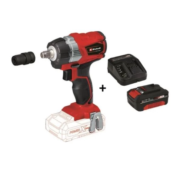 Einhell Tp-Cw 18 Li Bl Akülü Şarjlı Somun Sıkma Kömürsüz + 4.0 Ah Starter Kit ürün görseli 1