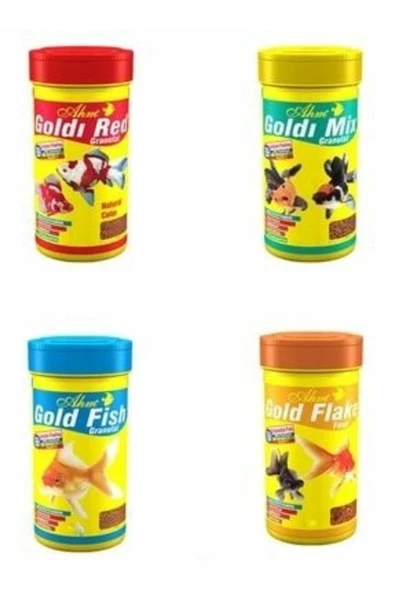 Ahm Japon Balığı Için Özel Yem Seti 100 ml X 4 Adet ürün görseli 1