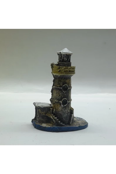 Sega Pet Akvaryum Deniz Feneri Dekoru 9 cm Kule Süsü Yapay Akvaryum Aksesuarı ürün görseli 1