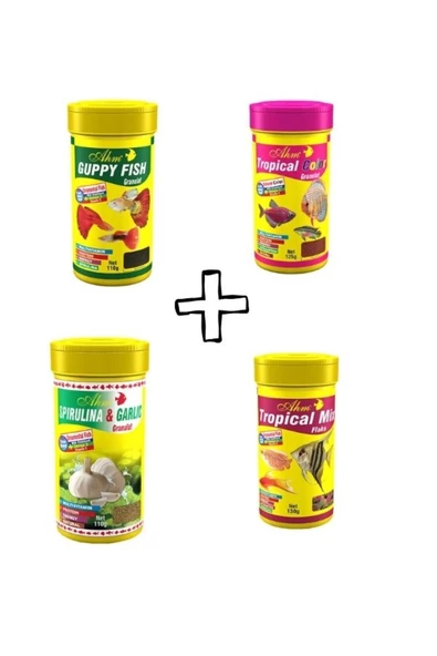 Ahm Lepistes İçin Özel Yem seti 100 ML X 4 ürün görseli 1