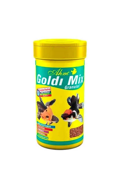Ahm Goldi Mix Granulat Balık Yemi 250 ml ürün görseli 1