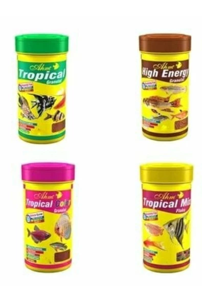 Ahm Tüm Balıklar Için Özel Yem Seti 100 Ml X 4 Adet ürün görseli 1