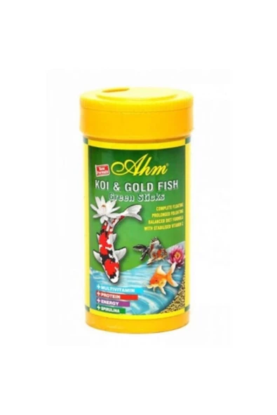 Ahm Koi Goldfish Green Pond Sticks 250ml Balık Yemi ürün görseli 1