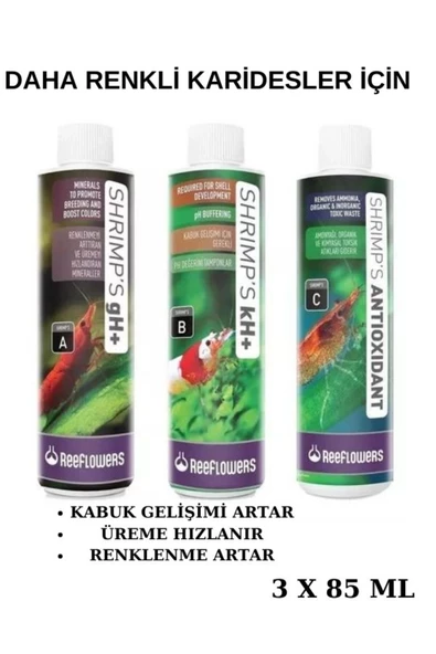 canlipetshop Reeflowers Shrimp Karidesler İçin Üreme Renklenme Gelişme İlaçları 3 Adet ürün görseli 1