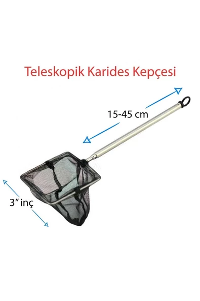 Liya Teleskopik Karides Kepçesi 3 Inc 15-45 Cm Saplı / Kare Ağız 1 Adet Ly1545 ürün görseli 1