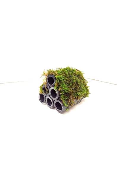 TROPİKAL Moss "tüpe Tutturulmuş Karides Yuvası Ve Üretim Tüpü 6 Lı" 1 Ad 10 Cm ürün görseli 1