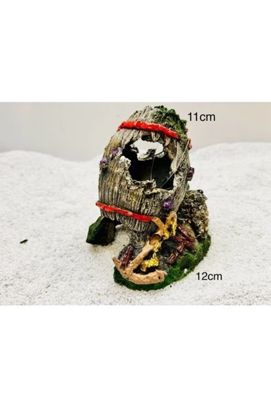 canlipetshop Akvaryum Dekor Dik Anforalı Fıçı ürün görseli 1