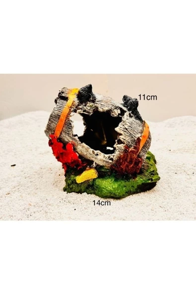 canlipetshop Akvaryum Dekor Fıçı 15 Cm ürün görseli 1