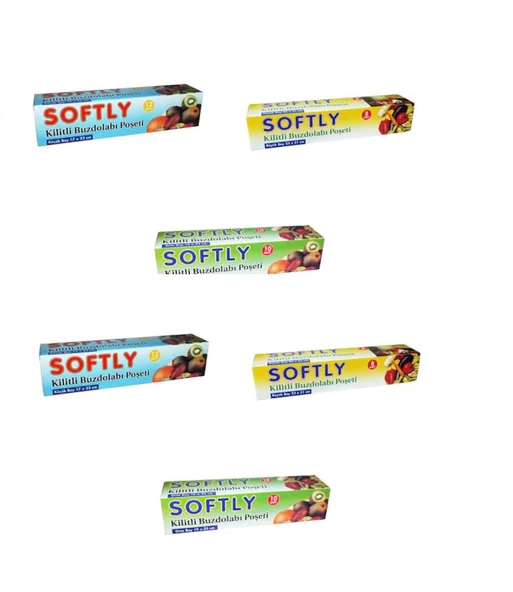 Emr softy kilitli buzdolabı poşeti - 6 lı set küçük/orta/büyük ürün görseli 1