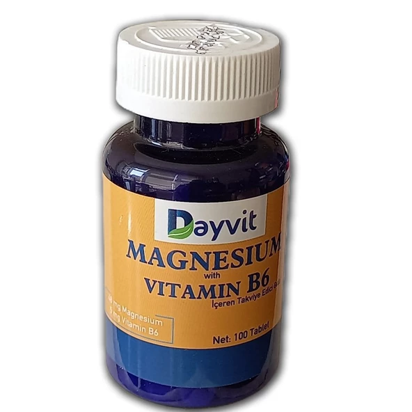 Dayvit Magnesium with Vitamin B6 100 Tablet ürün görseli 1